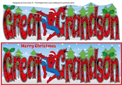 Christmas Spiderman GREAT GRANDSON large dl