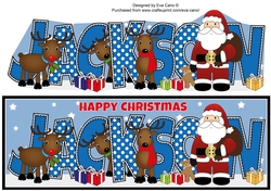 Santa and his Reindeers JACKSON large dl