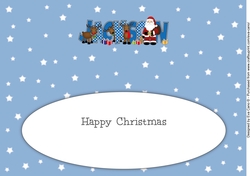 Santa and his Reindeers JACKSON large dl insert
