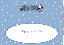 Santa and his Reindeers LEO large dl 2 insert