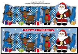 Santa and his Reindeers LAYTHAN large dl