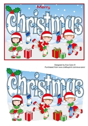 Christmas Fairies with Christmas Stockings CHRISTMAS 5x7