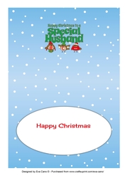 More Christmas Robins SPECIAL HUSBAND 5x7 insert
