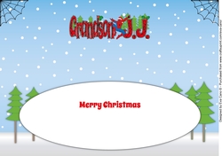 Christmas Spiderman GRANDSON J.J. large dl insert