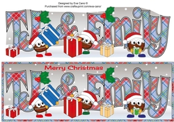 Crazy Christmas Puddings with presents TJ & EMILY large dl