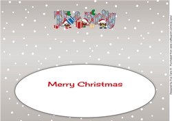 Crazy Christmas Puddings with presents TJ & EMILY large dl insert