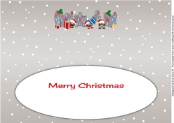 Crazy Christmas Puddings with presents CHRISTA & ANT large dl insert