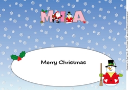 Santa & Snowman MIA large dl insert