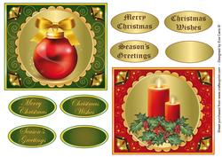 Christmas Bauble and Candles Toppers