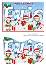 Christmas Fairies with Christmas Stockings EVIE 5x7