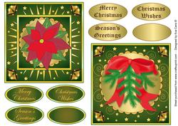 Christmas Poinsettia and Branch Toppers