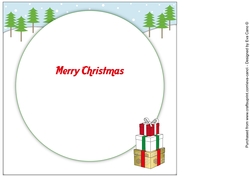 8x8 Christmas Podenco dog and Christmas tree insert