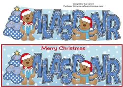 Christmas Teddies ALASDAIR large dl