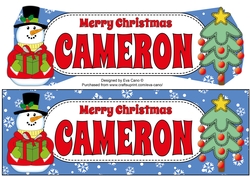 Snowman & Christmas Tree CAMERON large dl