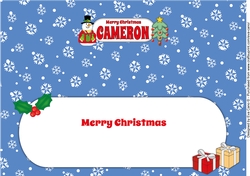 Snowman & Christmas Tree CAMERON large dl insert