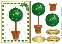 Christmas Boj Tree Decoupage
