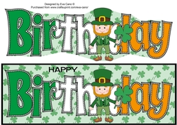 Irish Leprechaun BIRTHDAY large dl