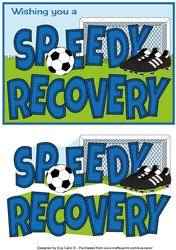 Blue Football Boots & Football SPEEDY RECOVERY