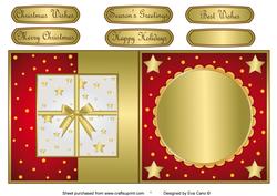 Christmas Present Fold Back White