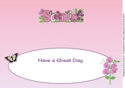 Sweet Pea flowers SONIA large dl insert