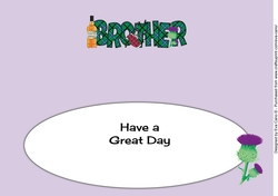 Scottish Theme BROTHER large dl insert