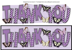 Butterflies THANK YOU large dl 4