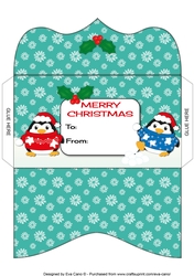 Christmas Fat Penguins Money Wallet 6