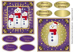 Snowmen Toppers Blue