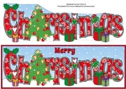 Christmas Tree, Hearts & Presents CHRISTMAS large dl
