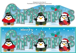 Scottish Christmas Fat Penguins CHRISTMAS large dl