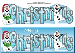 Frozen Snowmen CHRISTMAS large dl
