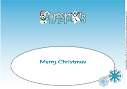 Frozen Snowmen CHRISTMAS large dl insert