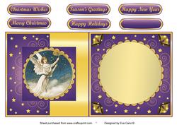 Christmas Angel Fold Back in Purple