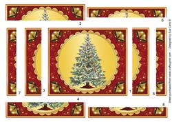Christmas Tree Spiral Edge Stacker Red
