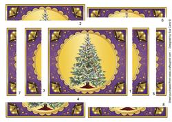 Christmas Tree Spiral Edge Stacker Purple