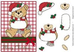 Christmas Teddy Bear Decoupage