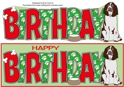Spaniel Dog BIRTHDAY large dl 2