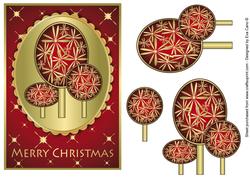 Modern Christmas Trees Decoupage