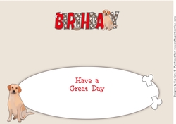 Golden Labrador Dog BIRTHDAY large dl insert