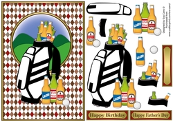Beer & Golf Decoupage