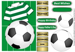 Football Fan in Green & White Hoops