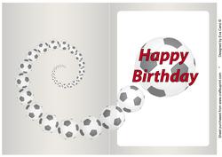 Football Fan Birthday Insert