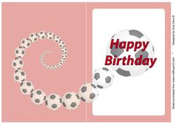 Football Fan Birthday Insert Red