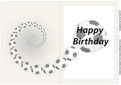 Football Fan Birthday Insert Grey