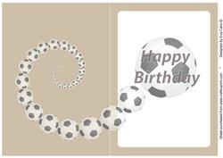Football Fan Birthday Insert Brown