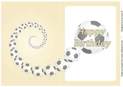 Football Fan Birthday Insert Cream