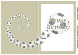 Football Fan Birthday Insert Grey Green
