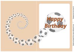 Football Fan Birthday Insert Orange