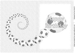 Football Fan Birthday Insert Patterned