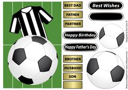 Football Fan in Black & White